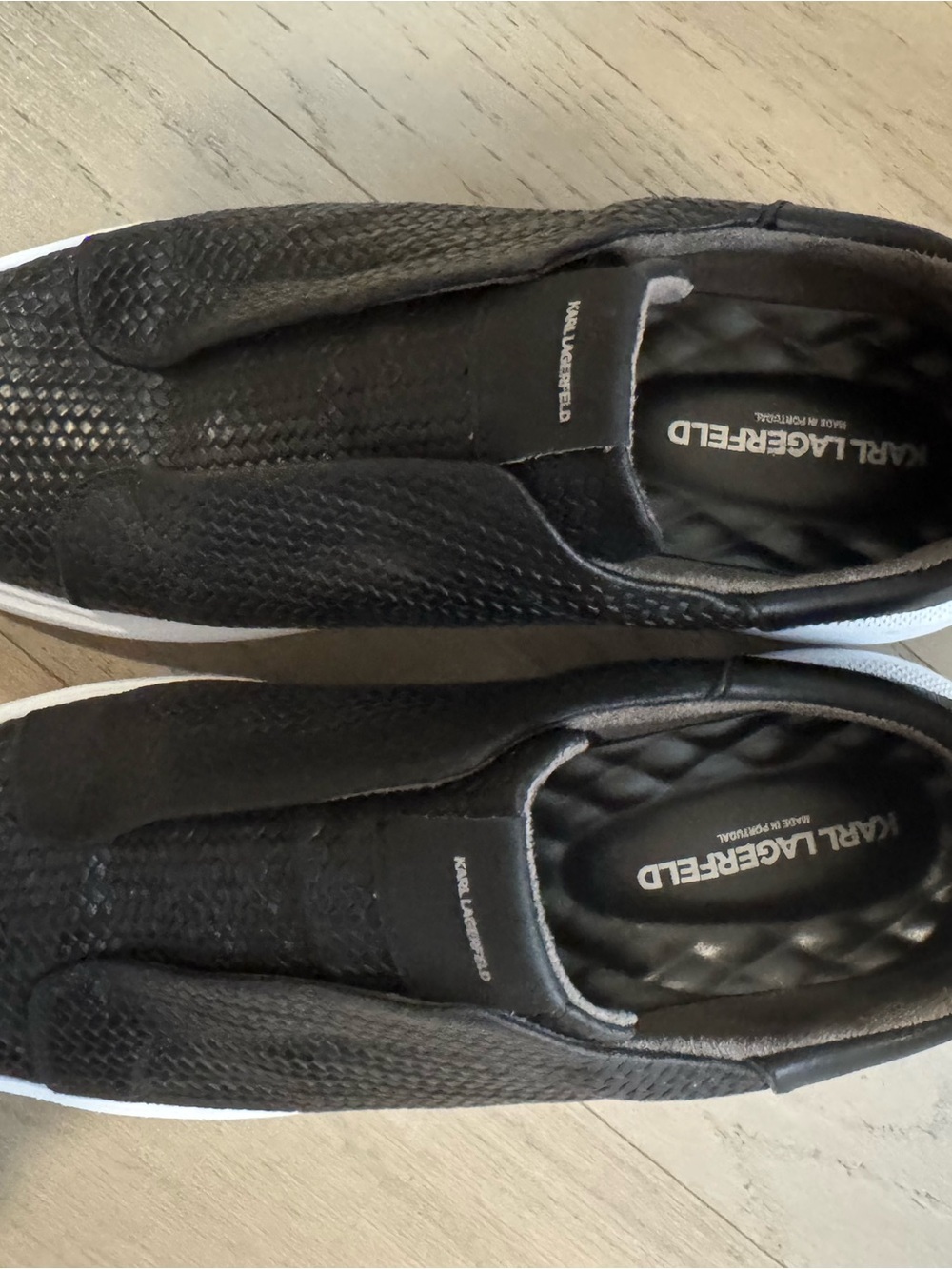 Karl Lagerfeld Men's Black Slip-On Sneakers - Picture 1 of 4